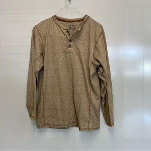 NEW Legendary Whitetails Men's Maverick Slub Henley in Brown Size M